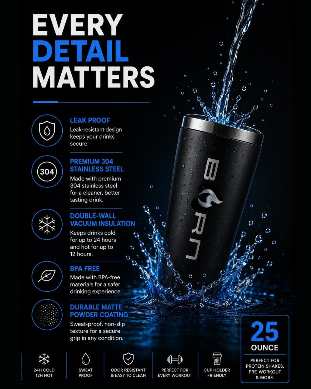 Shaker Bottle (24 oz)