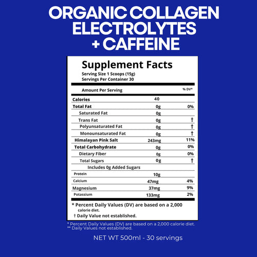 ENERGY: Caffeine, Collagen Electrolytes