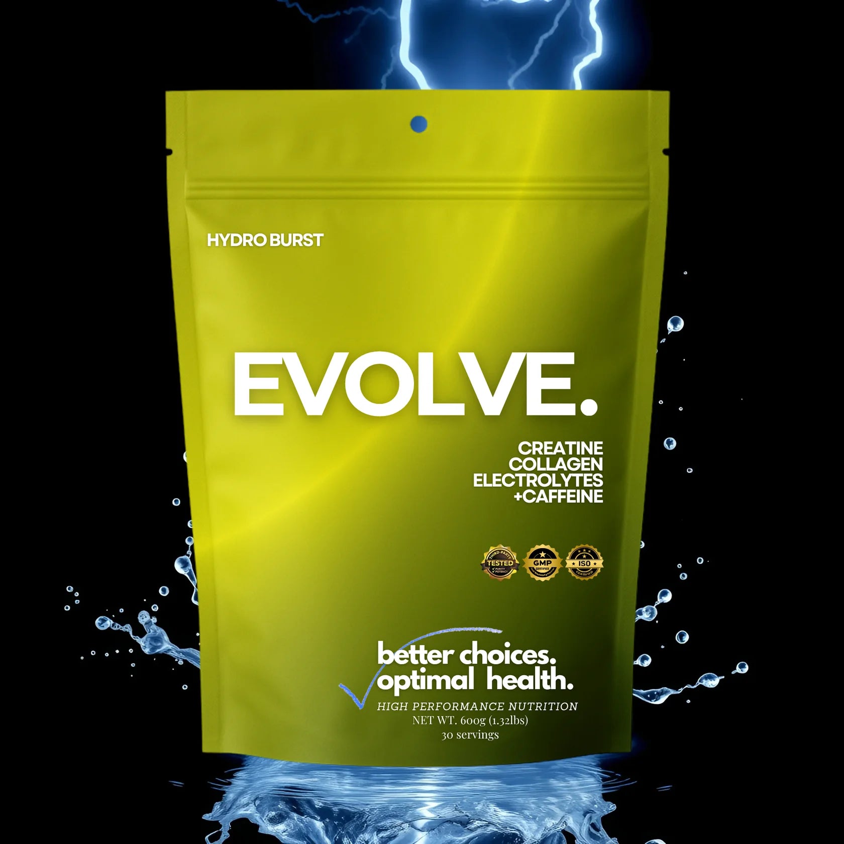 EVOLVE: Creatine, Caffeine, Collagen, Electrolytes