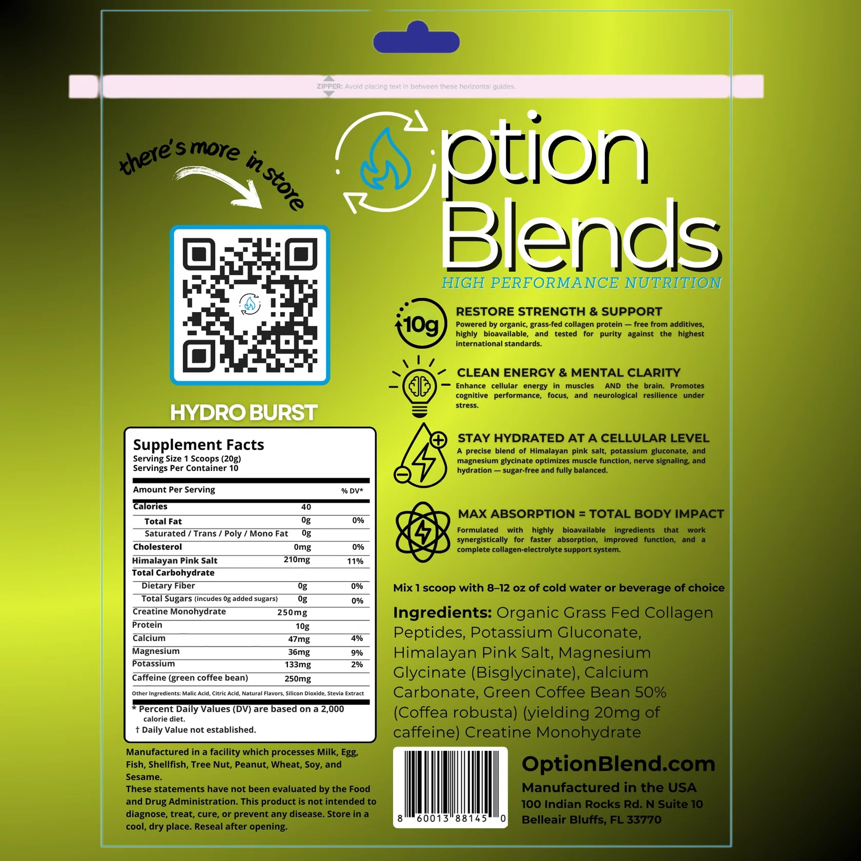EVOLVE: Creatine, Caffeine, Collagen, Electrolytes