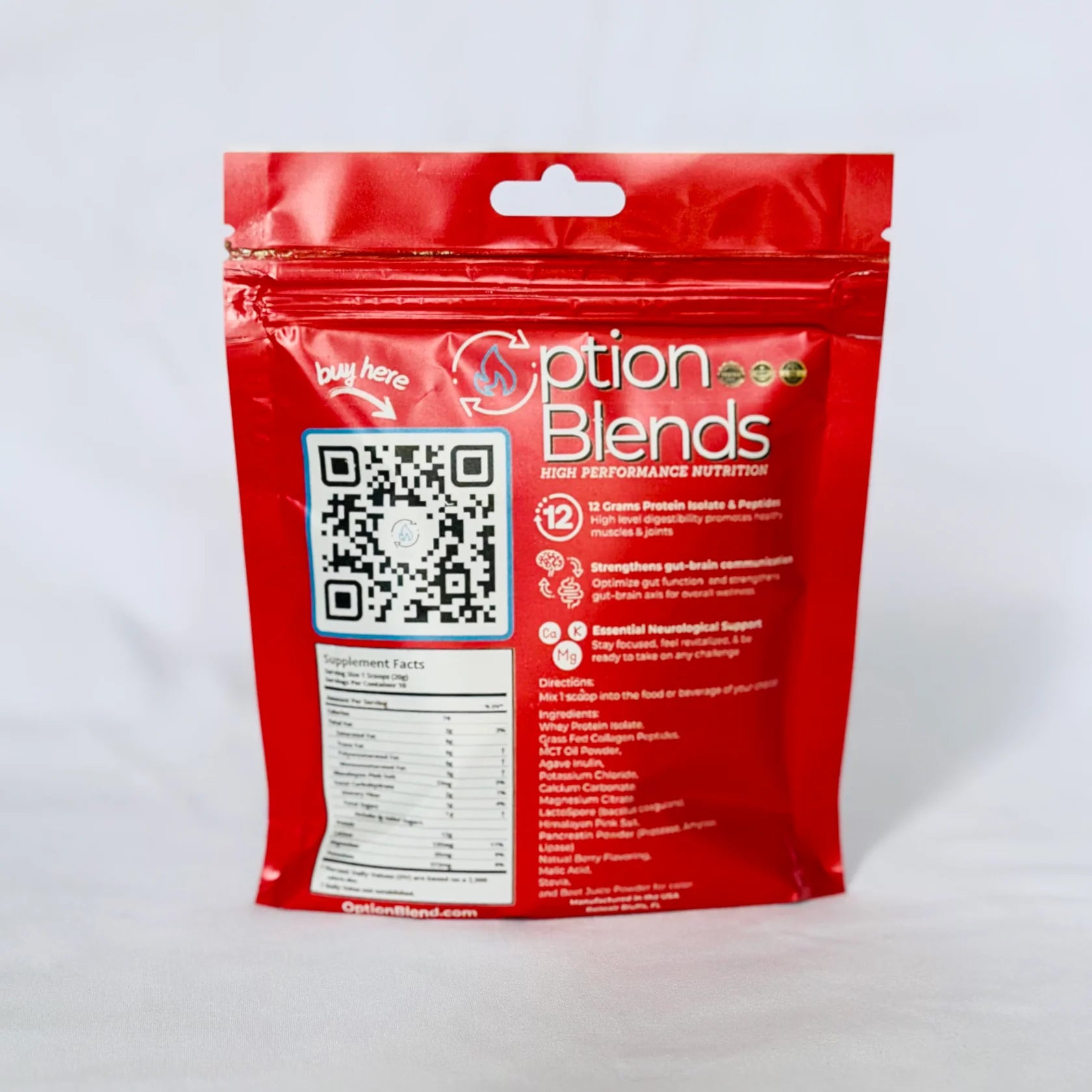 IGNITE: collagen peptides, protein isolates, balanced electrolytes, MCT's